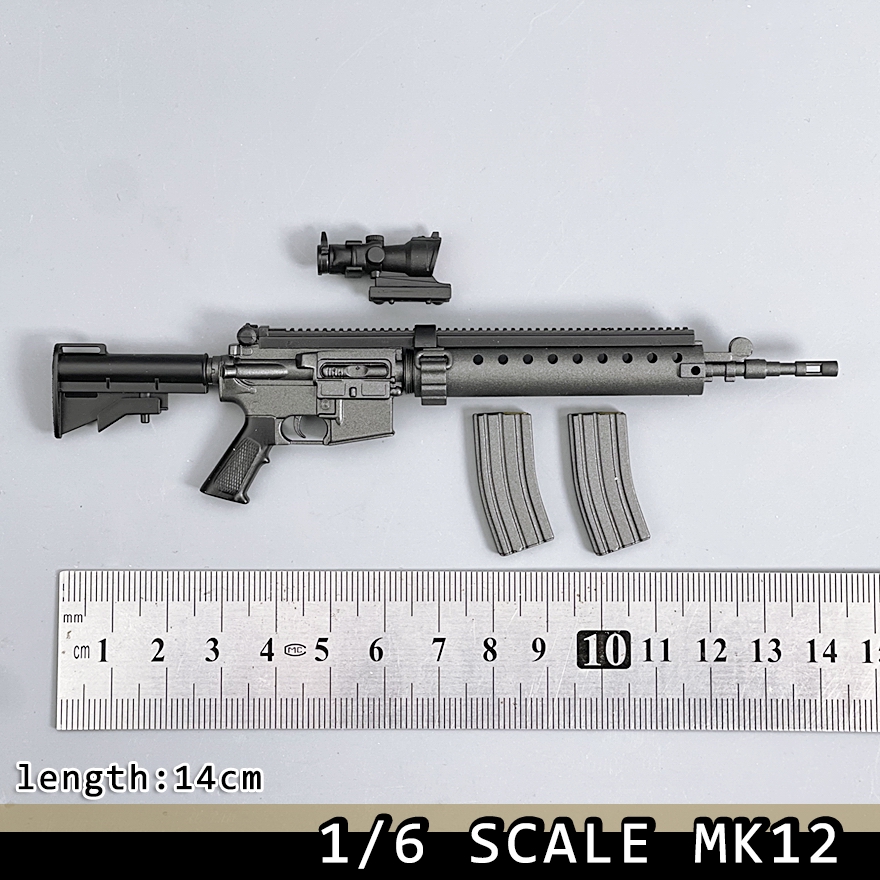 Model Kit Figures - 1/6スケール MK12 SPR スナイパーライフル モデルキット プラスチック組み立て式