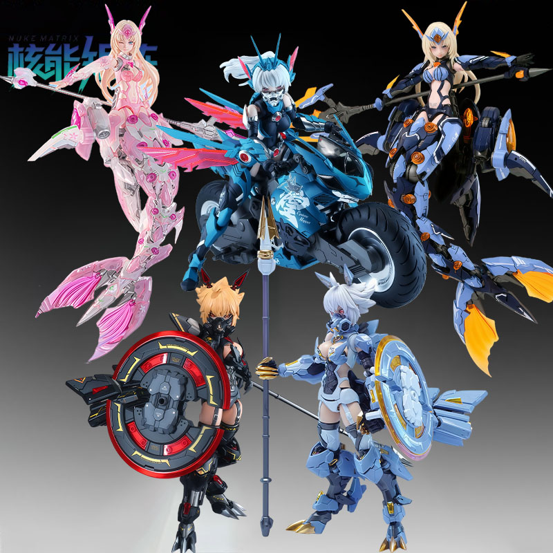 Model Kit Hemoxian - NUKE MATRIX オリジナルモデルキット ハリケーン・ロコスト＆マジック・ウルフ＆カリオーラ・ロルフィ＆アビサル・ソングストレス＆フォーリング・チェリーブロッサム