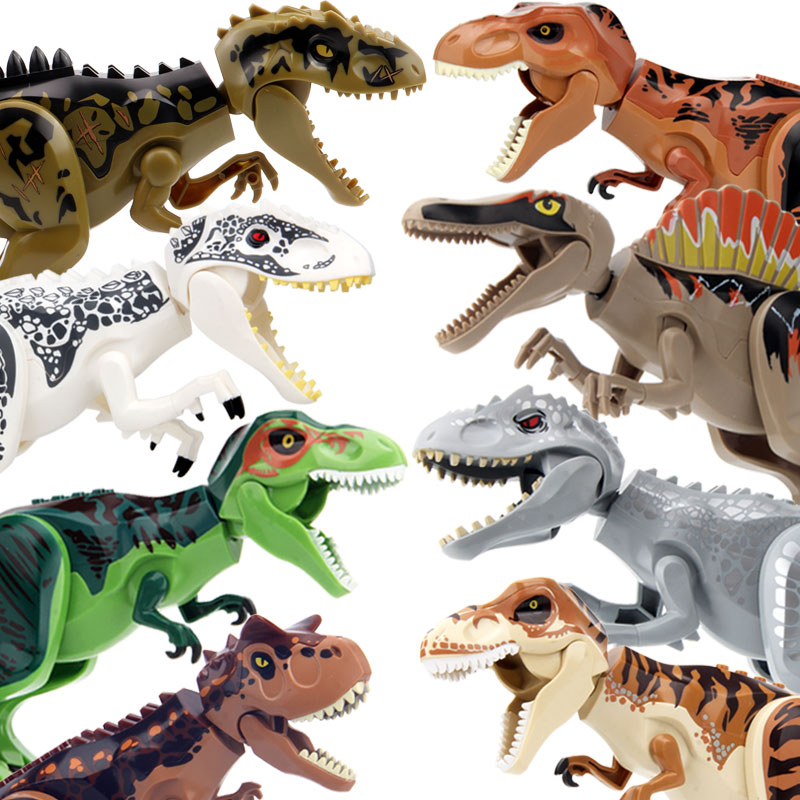 Model Kit Dinosaur - ジュラ紀時代のティラノサウルス・レックスと南のティタノサウルス・スパイクテール恐竜ビルディングブロックおもちゃ子供用組み立てモデルキット