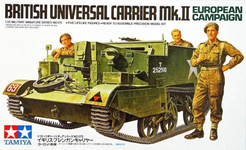 Model Kit Manual - タミヤ-英国のユニバーサルキャリアモデルキット,mk.iiヨーロッパキャンペーン,1:35モデル構築