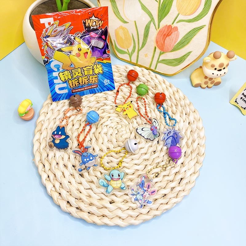 Model Kit Pokemon - 32個入り/箱 ポケモン ブラインドバッグ キーホルダー 漫画エルフシリーズ アクリルペンダント