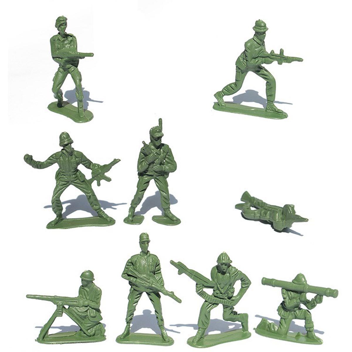 Model Kit Figures - 21個入りミリタリープラスチック兵士フィギュアセット ごっこ遊びアクセサリーキット 早期学習ギフト 兵士モデル