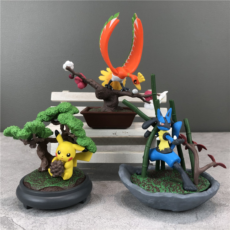 Model Kit Pokemon - ReMent ポケモン盆栽コレクション ブラインドボックス ピカチュウ マウイル ホーオー