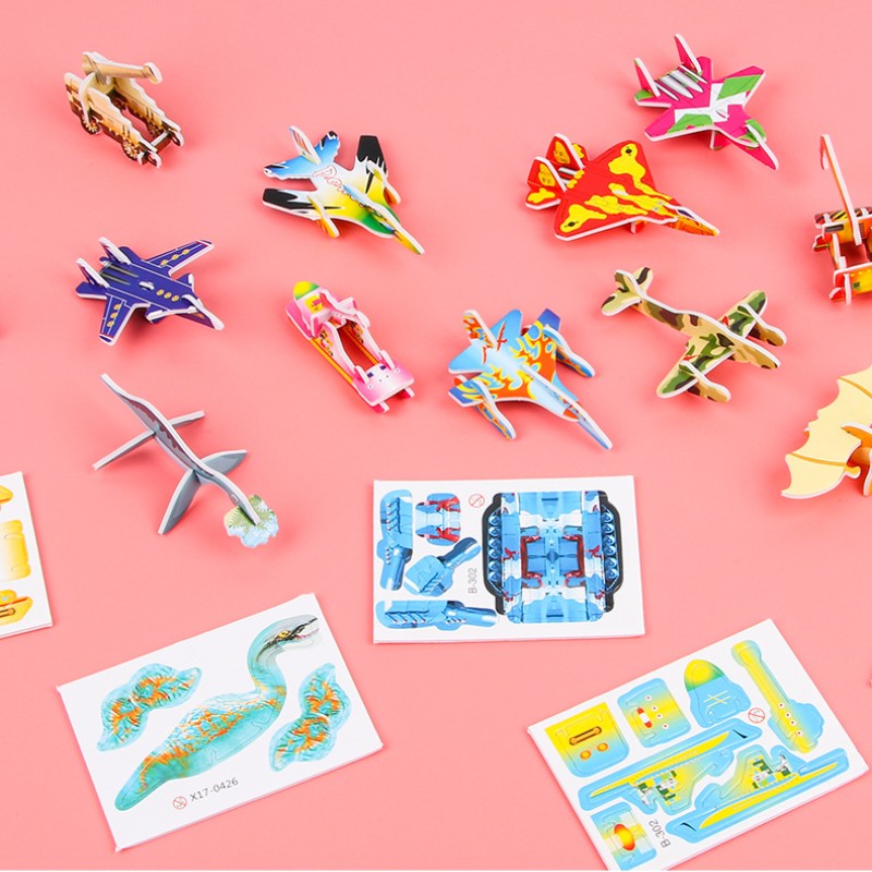 10 個クリエイティブかわいい紙飛行機パズル 3D 漫画 D - Model Kit Dinosaur のレビューと価格