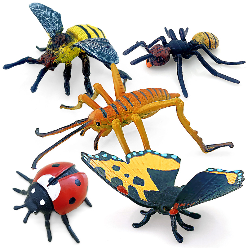 子供のための野生の昆虫の動物のセット,12個,蝶,サソリ,カ - Model Kit Lizard のレビューと価格