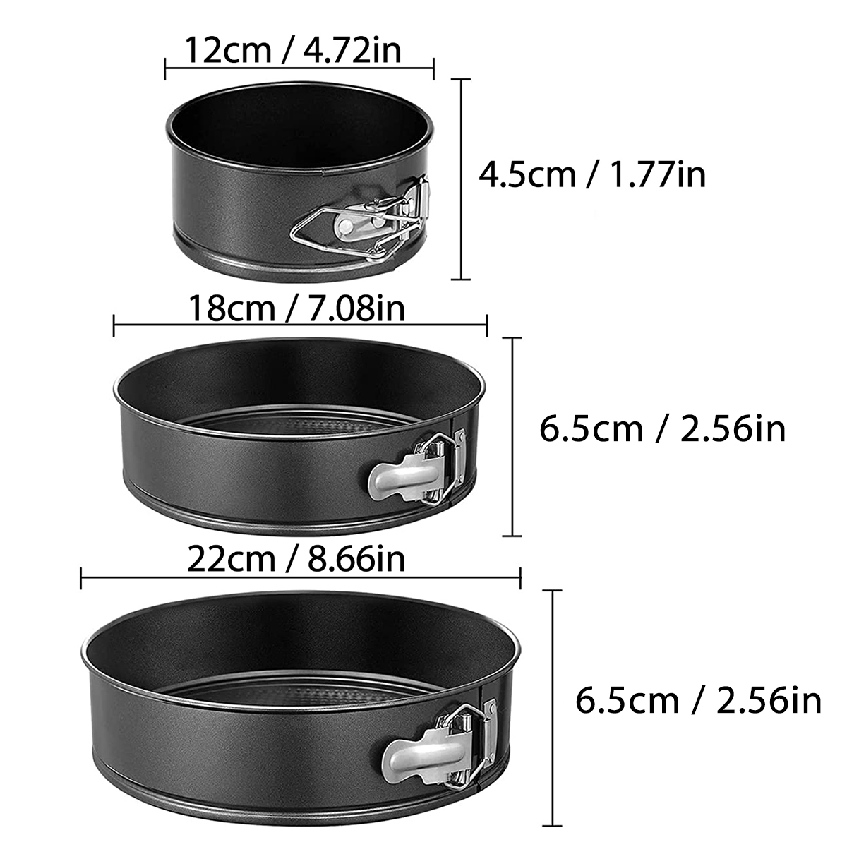 1 個、3 個のケーキパンセット、ラウンドテフロン加工ベーキ - Model Kit For Beginners のレビューと価格