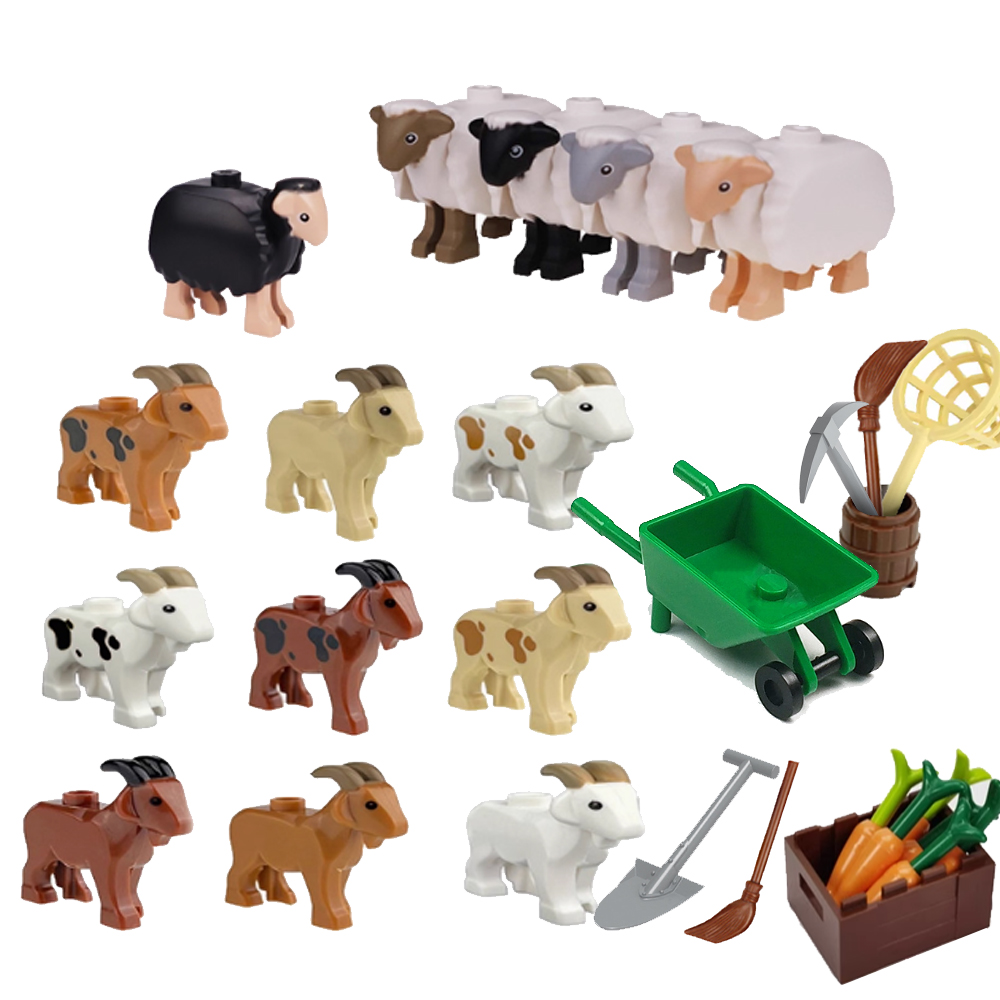 MOC 都市動物ビルディングブロックヤギ象クマワニトカゲ虎ヒ - Model Kit Lizard のレビューと価格