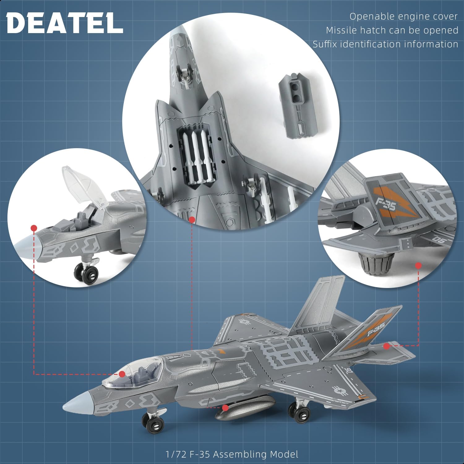 1:72 スケール F-35 戦闘機クイックビルドモデルキッ - Model Kit Manual のレビューと価格