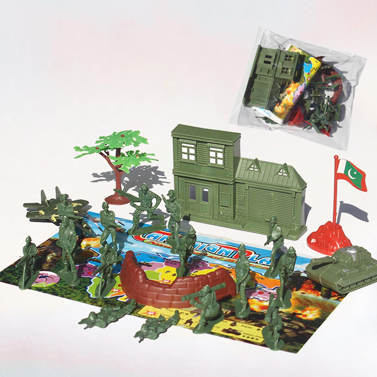 21個入りミリタリープラスチック兵士フィギュアセット ごっこ - Model Kit Figures のレビューと価格