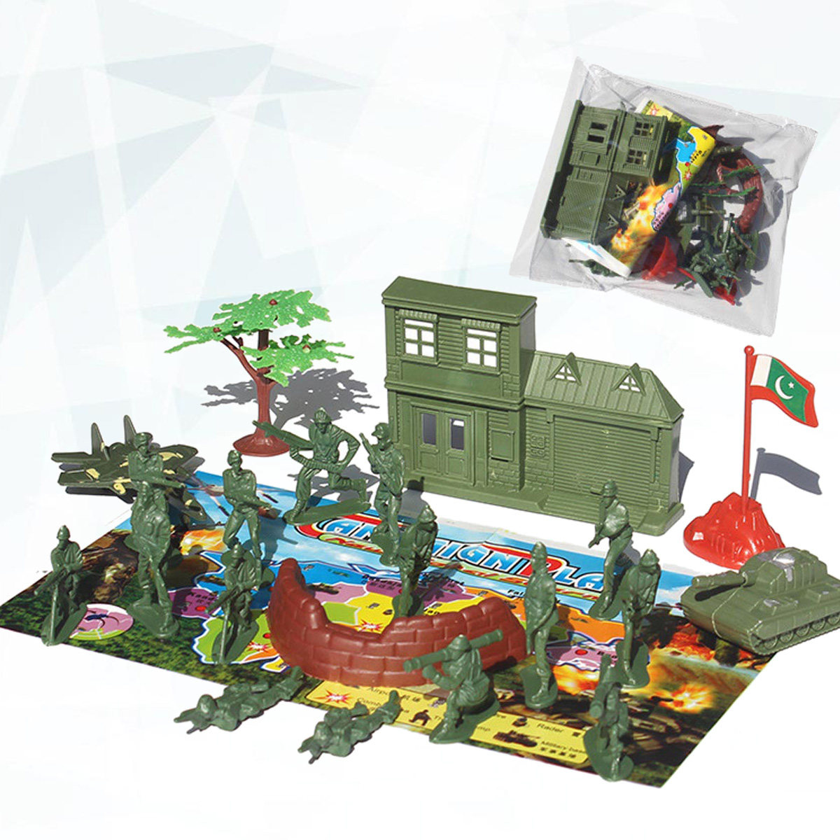 21個入りミリタリープラスチック兵士フィギュアセット ごっこ - Model Kit Figures のレビューと価格