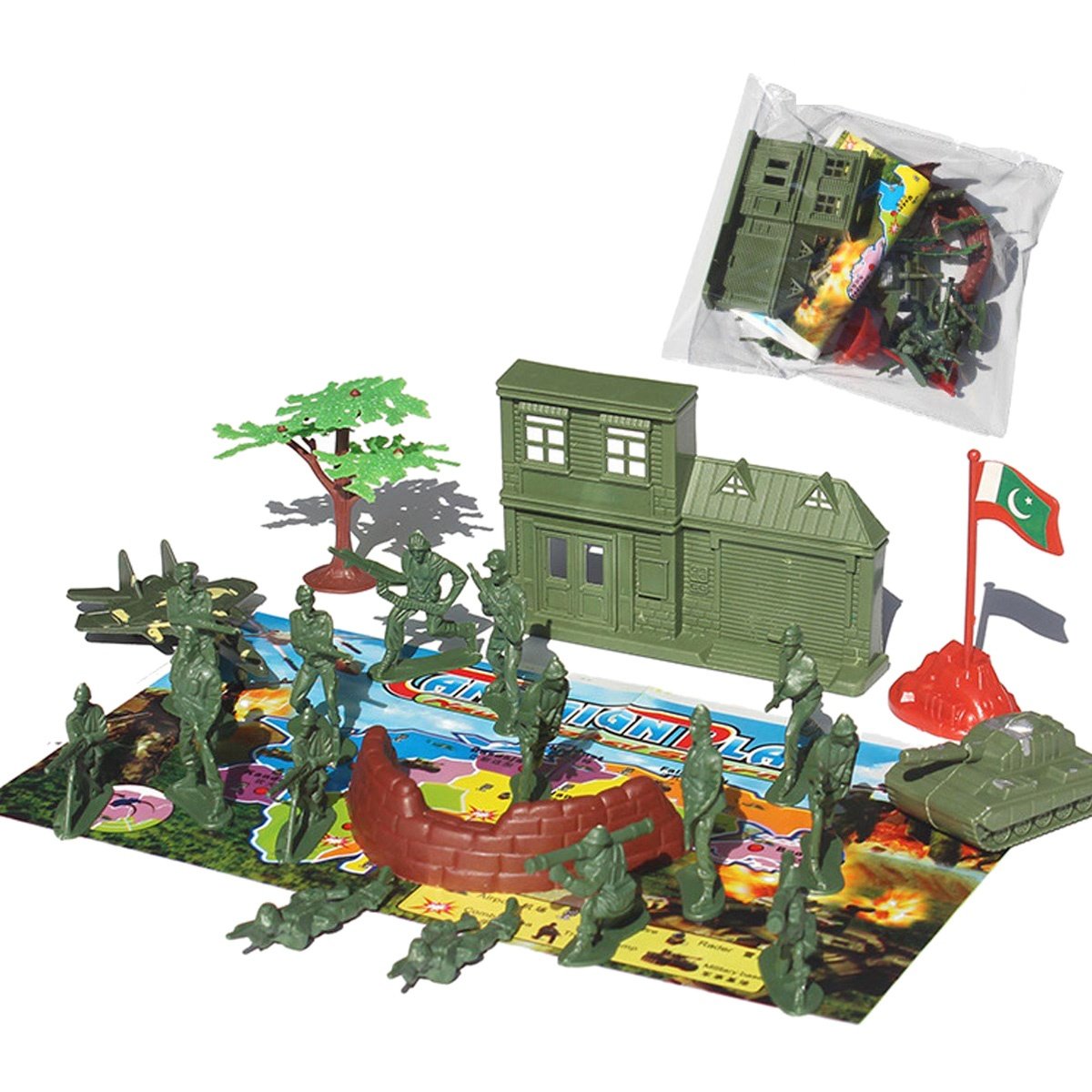 21個入りミリタリープラスチック兵士フィギュアセット ごっこ - Model Kit Figures のレビューと価格