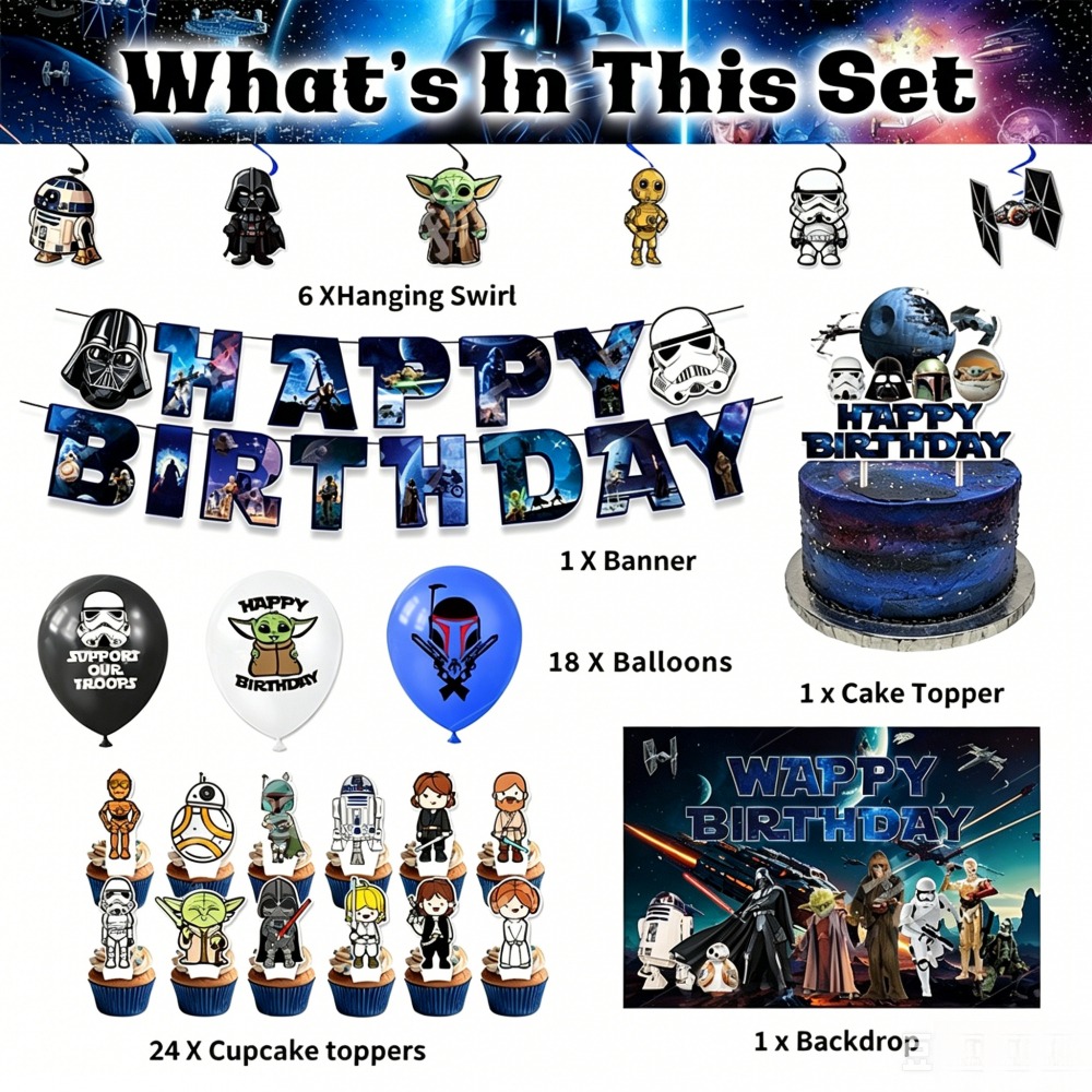 スターウォーズ 誕生日パーティー用品 バナー ケーキトッパー - Model Kit Star Wars のレビューと価格